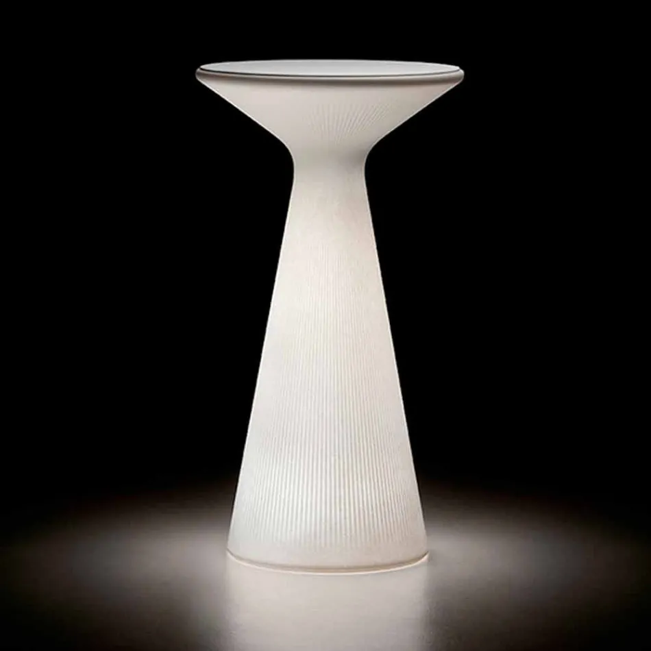 Tavolinë kafeje në natyrë të ndritshme me majë të rrumbullakët në HPL prodhuar në Itali - Desmond Viadurini