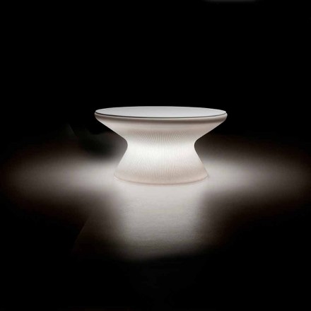 Tavolinë kafeje në natyrë të ndritshme në polietileni dhe HPL të Bardhë prodhuar në Itali - Desmond Viadurini