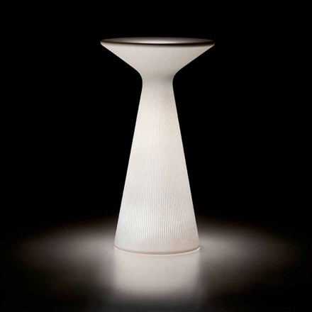Tavolinë kafeje në natyrë të ndritshme në polipropilen të bardhë prodhuar në Itali - Desmond Viadurini