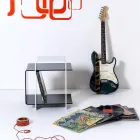 Tavolinë kafeje bashkëkohore me 3 rafte Gosto bardh e zi të bëra në Itali Viadurini