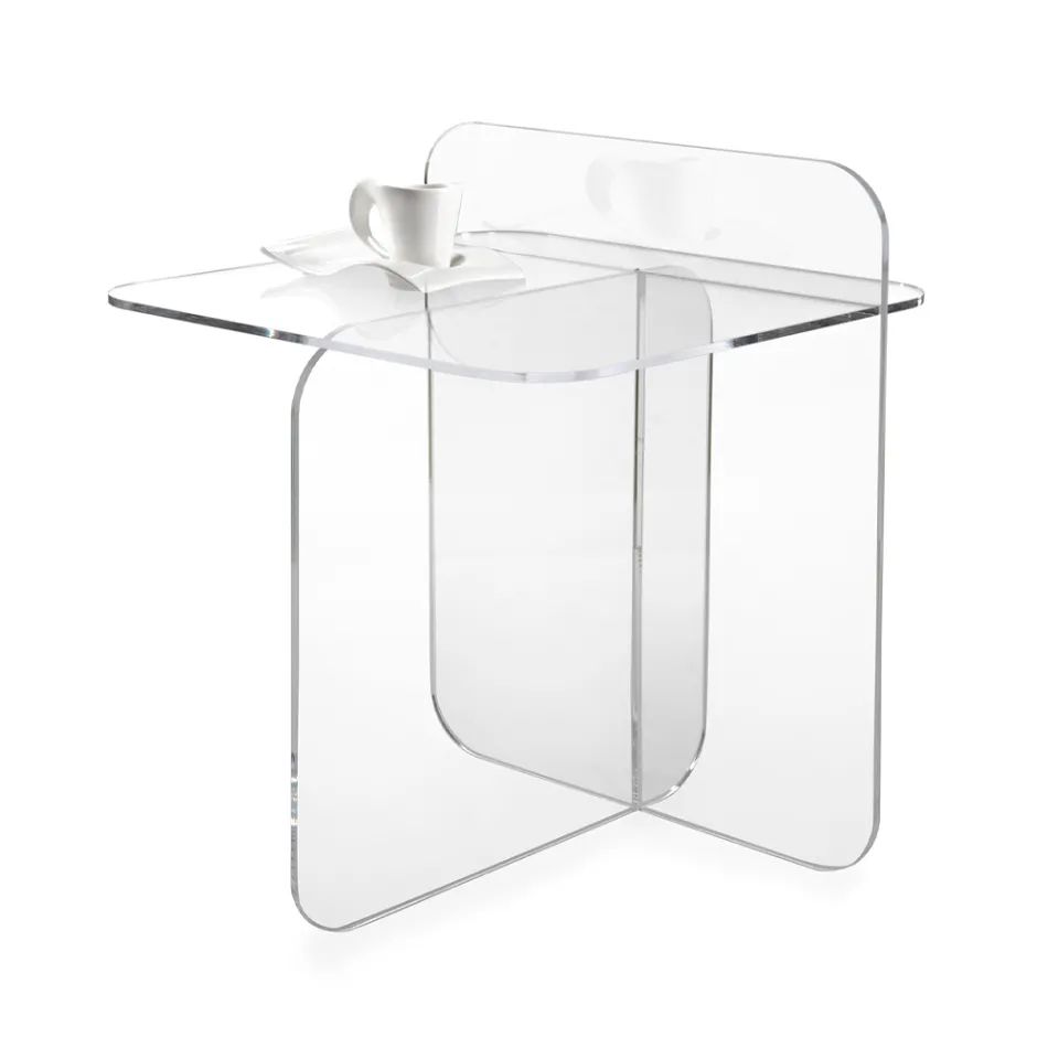 Tavolinë kafeje moderne me pleksiglas, prodhuar në Itali - Ariel Viadurini