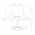 Tavolinë kafeje moderne në dru dhe metal të transformueshëm të prodhuar në Itali - Spirit Viadurini