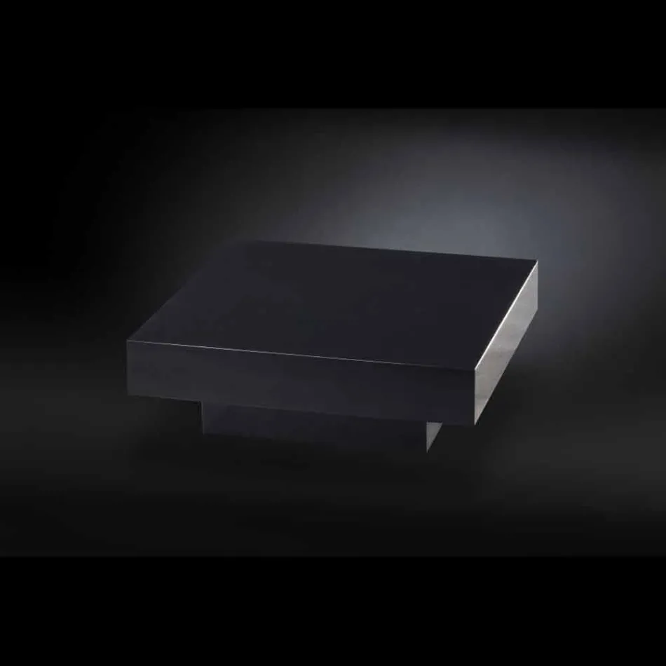 Tavolinë kafeje bashkëkohore prej druri e mbuluar në metafrlate Loft Cadeau Viadurini