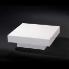 Tavolinë kafeje bashkëkohore prej druri e mbuluar në metafrlate Loft Cadeau Viadurini