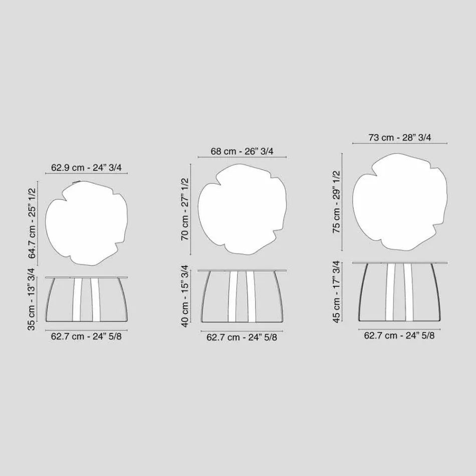 bashkëkohor lazer tavoline kafeje metalike prerë formën e luleve Andy Viadurini