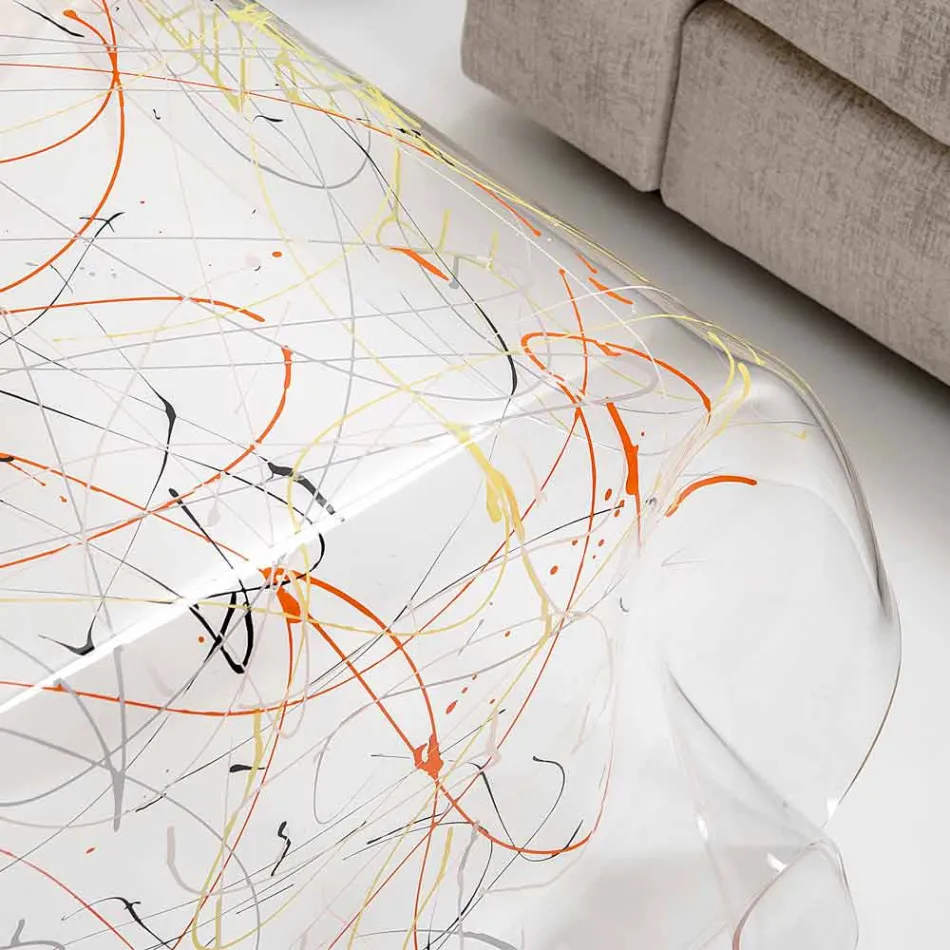 Tavolinë kafeje pleksiglase moderne e bërë në Itali, Azi Viadurini