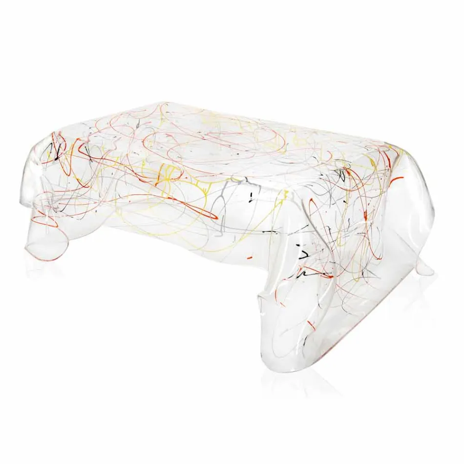 Tavolinë kafeje pleksiglase moderne e bërë në Itali, Azi Viadurini