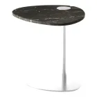 Tavolinë kafeje për dhomën e ndenjes në mermer metalik dhe marquinia, dizajn luksoz - Yassine Viadurini