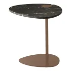 Tavolinë kafeje për dhomën e ndenjes në mermer metalik dhe marquinia, dizajn luksoz - Yassine Viadurini