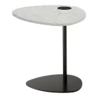 Tavolinë kafeje për dhomën e ndenjes në mermer metalik dhe marquinia, dizajn luksoz - Yassine Viadurini