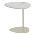 Tavolinë kafeje për dhomën e ndenjes në mermer metalik dhe marquinia, dizajn luksoz - Yassine Viadurini