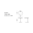 Tavolinë kafeje për dhomën e ndenjes në mermer metalik dhe marquinia, dizajn luksoz - Yassine Viadurini