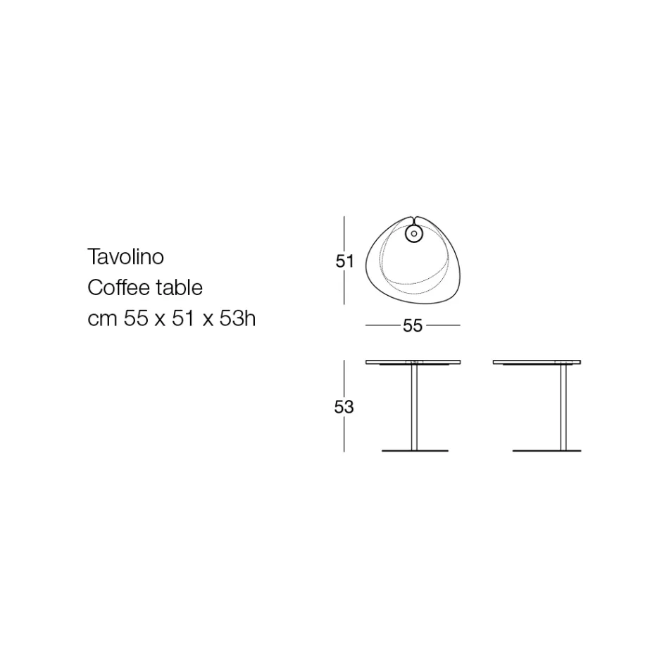 Tavolinë kafeje për dhomën e ndenjes në mermer metalik dhe marquinia, dizajn luksoz - Yassine Viadurini