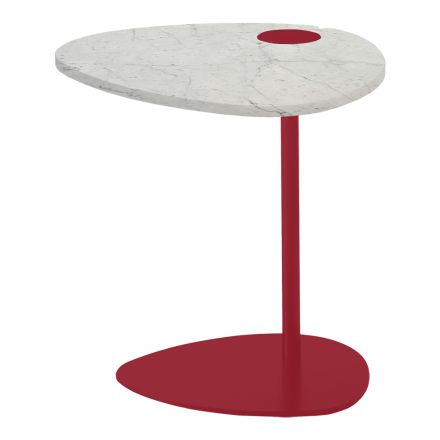 Tavolinë kafeje për dhomën e ndenjes në mermer metalik dhe marquinia, dizajn luksoz - Yassine Viadurini