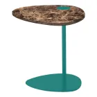 Tavolinë kafeje për dhomën e ndenjes në mermer metalik dhe marquinia, dizajn luksoz - Yassine Viadurini