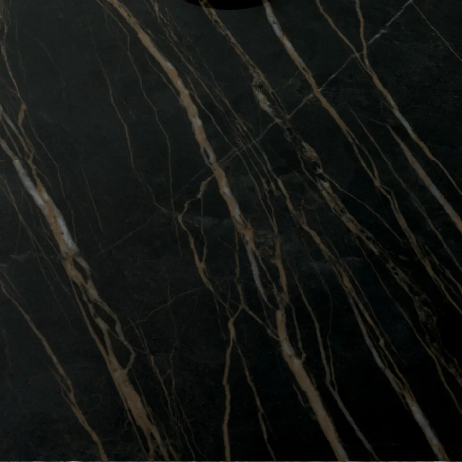 Tavolinë e rrumbullakët kafeje për bazën metalike dhe qeramike të dhomës së ndenjes Oapca - Shanghai Viadurini