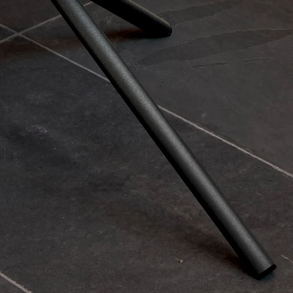 Tavolinë e rrumbullakët kafeje për bazën metalike dhe qeramike të dhomës së ndenjes Oapca - Shanghai Viadurini