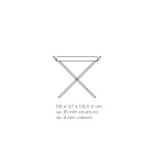 Tavolinë e palosshme me tepsi kristal akrilik transparent - Makete Viadurini