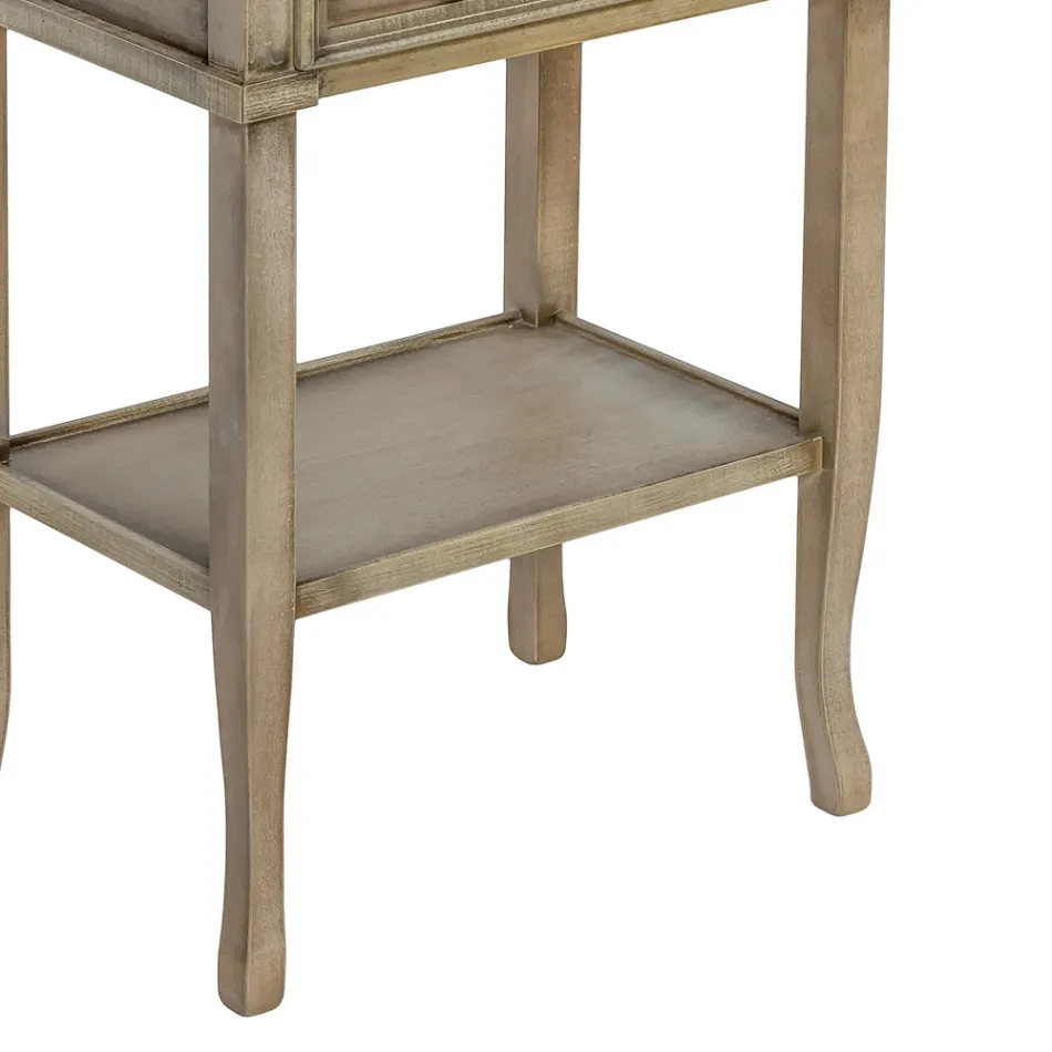 Tavolinë telefoni me 3 sirtarë dhe raft Made in Italy - Culsu Viadurini