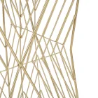 Tavolinë telefoni me hekur të artë dhe xhami të pasqyruar - Olivia Viadurini