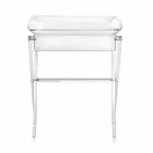 Olivia e bërë me tavolinë kafeje me dizajn transparent të bërë në Itali Viadurini