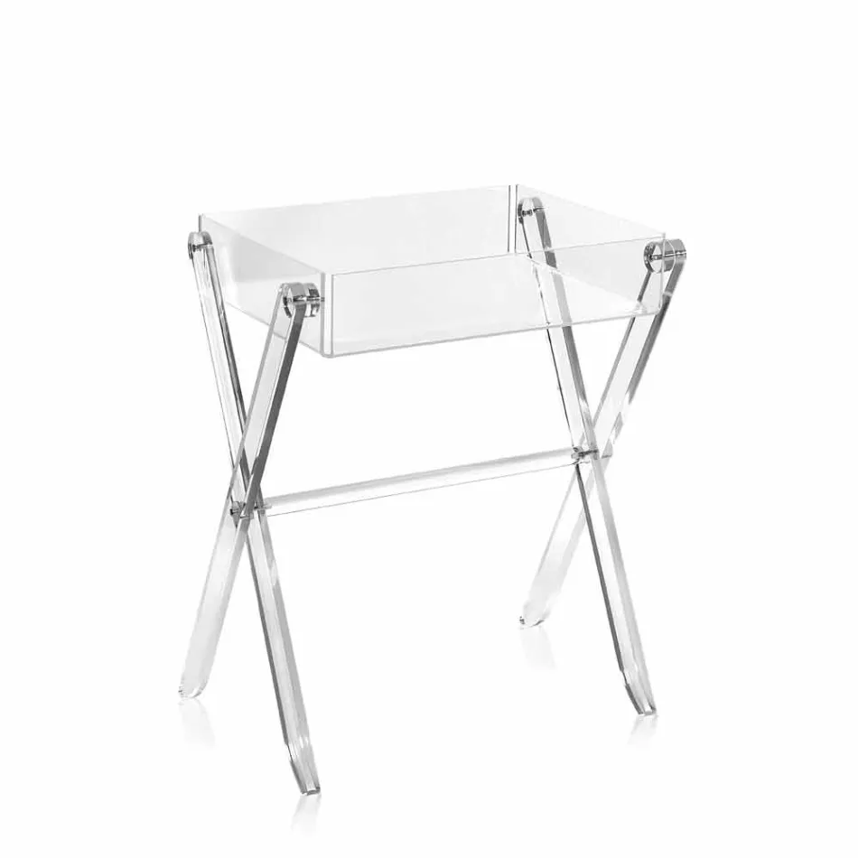 Olivia e bërë me tavolinë kafeje me dizajn transparent të bërë në Itali Viadurini