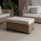 Tavolinë kafeje Kopshti-Pouf në gri Kubù me jastëk - Cerys Viadurini