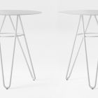 Tavolinë kafeje Fine Outdoor në HPL dhe Metal të Bardhë Prodhuar në Itali - Dublin Viadurini