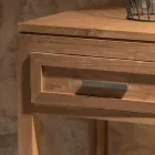 Tavolinë kafeje e bërë nga dru tik i fortë me 1 sirtar - akrilik Viadurini