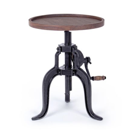 Tavolinë kafeje e rregullueshme në Metal dhe Dru Mango Homemotion - Romea Viadurini