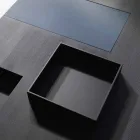 Tavolinë kafeje drejtkëndëshe bashkëkohore me tabaka të integruara të lëvizshme me iris Viadurini