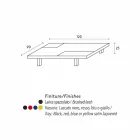 Tavolinë kafeje drejtkëndëshe bashkëkohore me tabaka të integruara të lëvizshme me iris Viadurini