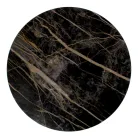 Tavolinë e rrumbullakët kafeje me bazë çeliku dhe majë guri Made in Italy - Alisea Viadurini