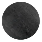 Tavolinë e rrumbullakët kafeje me bazë çeliku dhe majë guri Made in Italy - Alisea Viadurini