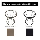 Tavolinë e rrumbullakët kafeje me bazë çeliku dhe majë qelqi Made in Italy - Alisea Viadurini