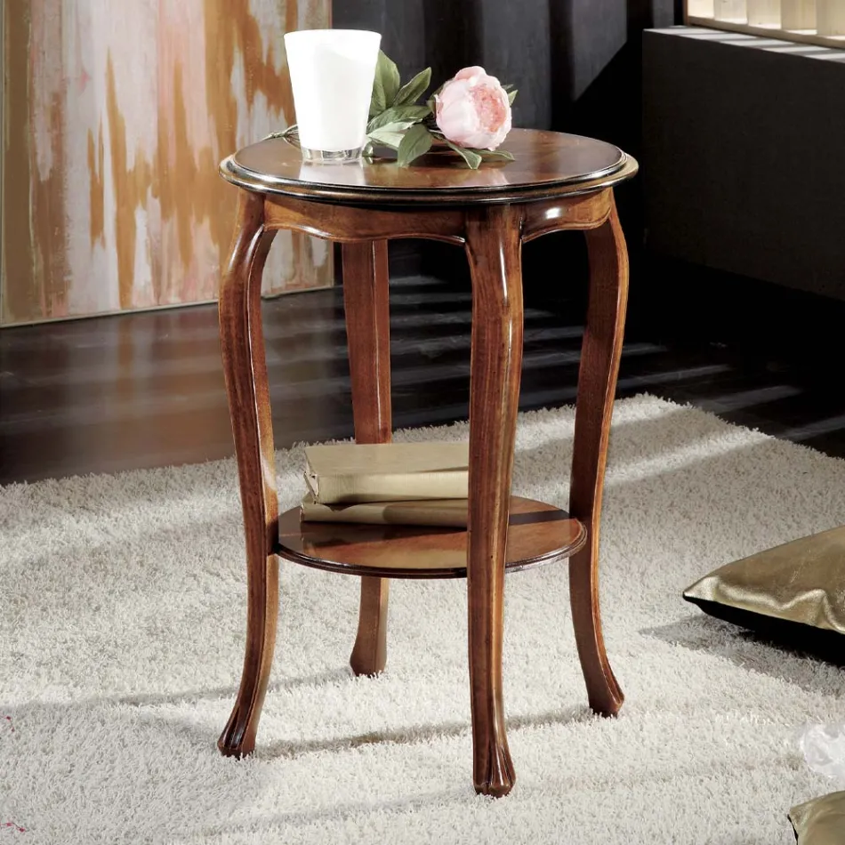 Tavolinë e rrumbullakët kafeje me këmbë ahu Made in Italy - Ecade Viadurini