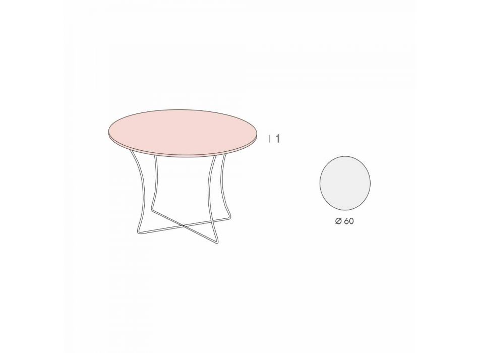 Tavolinë kafeje e rrumbullakët me majë Hpl Prodhuar në Itali - Mina Viadurini