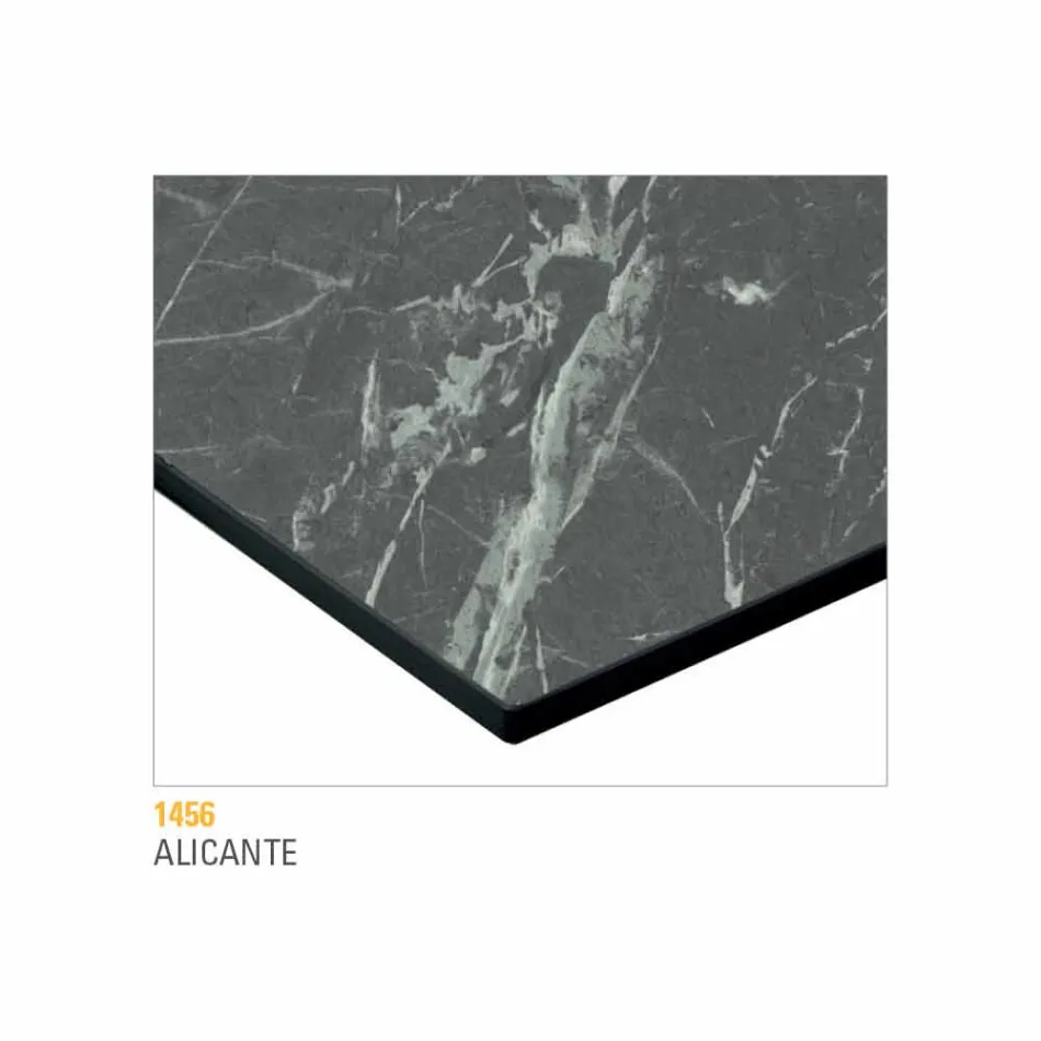 Tavolinë kafeje e rrumbullakët me majë Hpl Prodhuar në Itali - Mina Viadurini