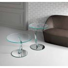 Tavolinë kafeje me dizajn të rrumbullakët në gotë ekstra të pastër të bërë në Itali - Akka Viadurini