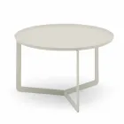 Raundi tryezë e kafesë në natyrë në metal kërp ose baltë - Stephane Viadurini