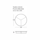 Tavolinë kafeje të rrumbullakët për dhomën e ndenjes në natyrë në metal grafit ose baltë - Stephane Viadurini