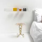 Tabela e rrumbullakët e kafesë me diametër 36 cm Janis dizajn shumëngjyrësh, bërë në Itali Viadurini