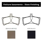 Tavolinë kafeje e rrumbullakët e qelqit me bazë 3 gjysmëhëna e prodhuar në Itali - Arepa Viadurini