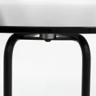 Tavolinë kafeje e rrumbullakët e qelqit me bazë 3 gjysmëhëna e prodhuar në Itali - Arepa Viadurini