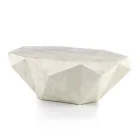 Tavolinë kafeje në formë shtëpie me dekorime të ndryshme prej guri fosil - kufje Viadurini