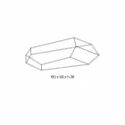 Tavolinë kafeje e formuar në gotë ekstra të ndezur ose të tymosur të bërë në Itali - Neok Viadurini