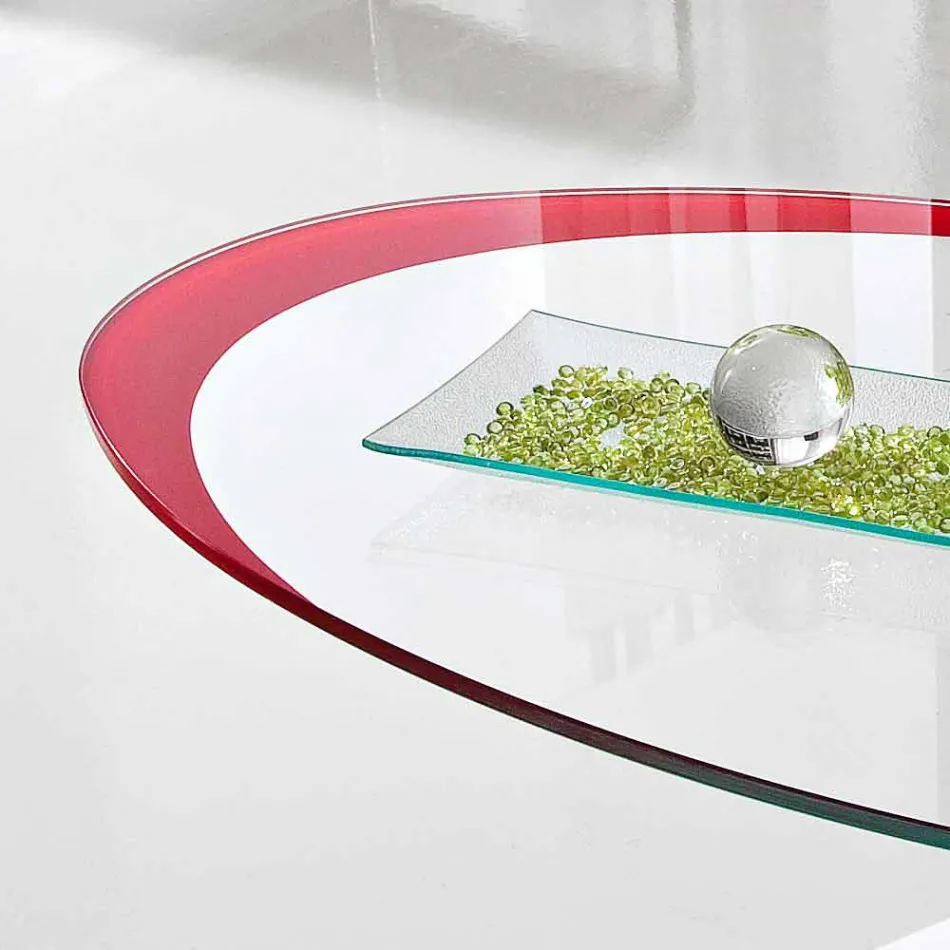 Tavolinë kafeje me majë xhami me prodhim në ekran në Itali - Campari Viadurini