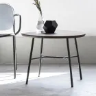 Tavolinë kafeje me majë të rrumbullakët prej druri të ngurtë Prodhuar në Itali - Makino Viadurini