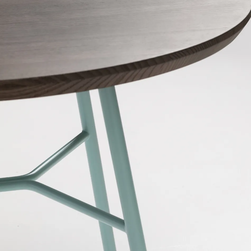 Tavolinë kafeje me majë të rrumbullakët prej druri të ngurtë Prodhuar në Itali - Makino Viadurini