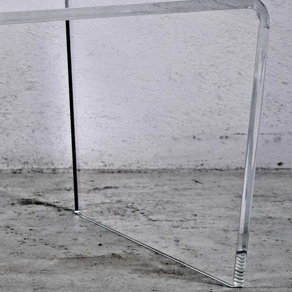 Tavolinë kafeje në kristal akrilik transparent të palosur me dorë - Crosto Viadurini